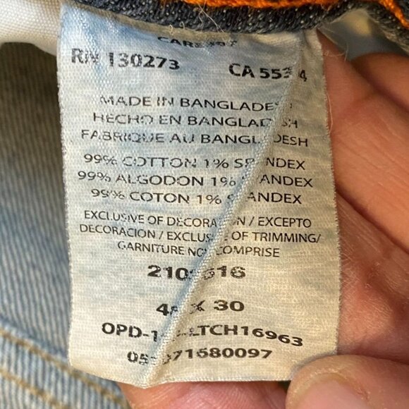 Lee Modern Series Men's Jeans 44x27 Measured Size Straight Fit Straight Leg - Picture 3 of 11